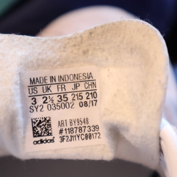 adidas Originals Gazelle Sneakers BY9548 Icey Pink Size 3 Girls - Picture 8 of 9